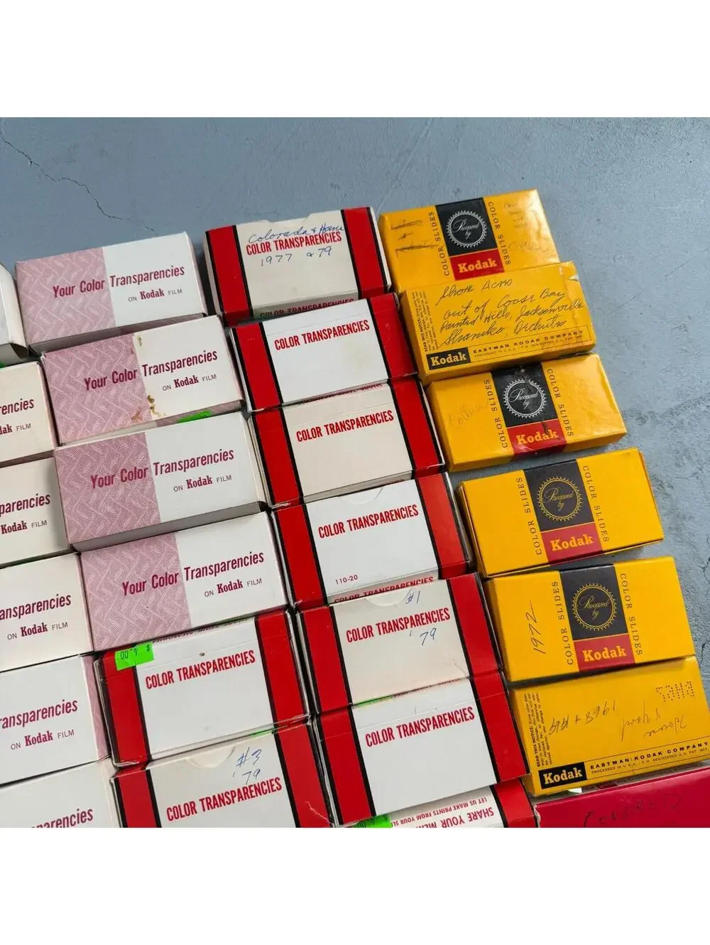 Boxes of VTG Kodak Slides Landscape People Color Transparencies Random Art Photo